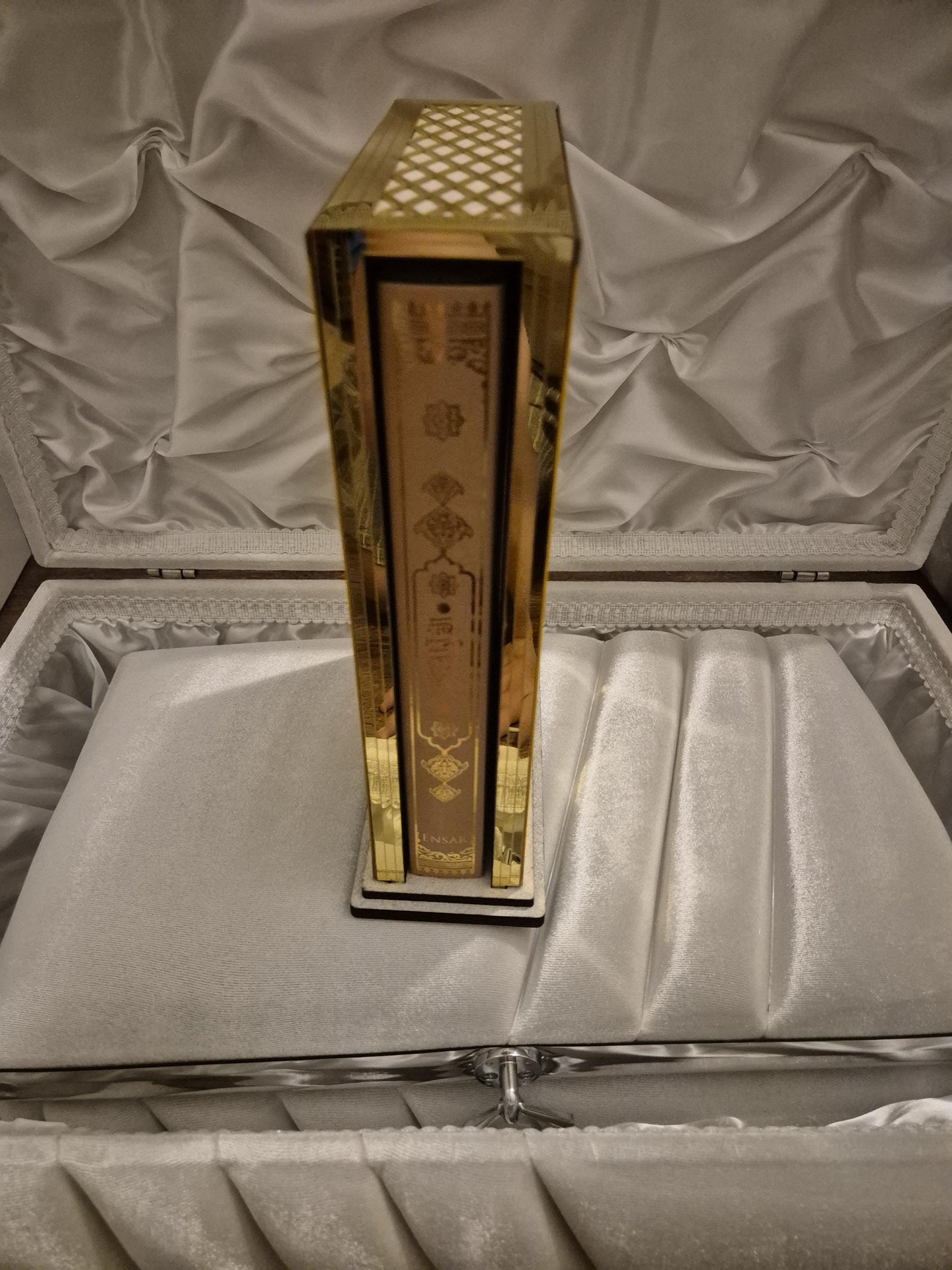 Luxus große Arabische Koran mit Crystal Tesbih in Geschenkbox in Farbe Gold div Farben auf Wunsch