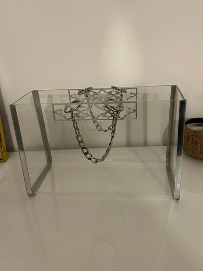 Plexiglas Tasche Silber Ceyiz Hochzeit Nisan Tyafer restposten