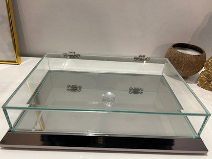 Ceyiz Schocko Schmuck Aufbewahrungsbox mit Deckel Silber restposten b ware top Zustand