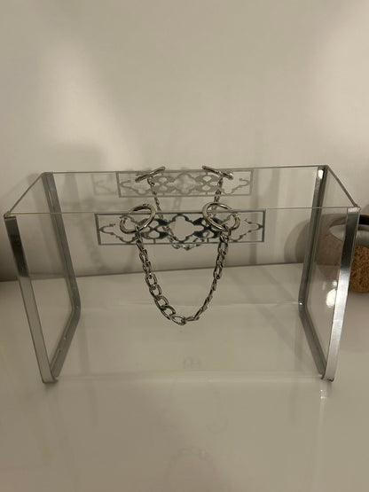 Plexiglas Tasche Silber Ceyiz Hochzeit Nisan Tyafer restposten