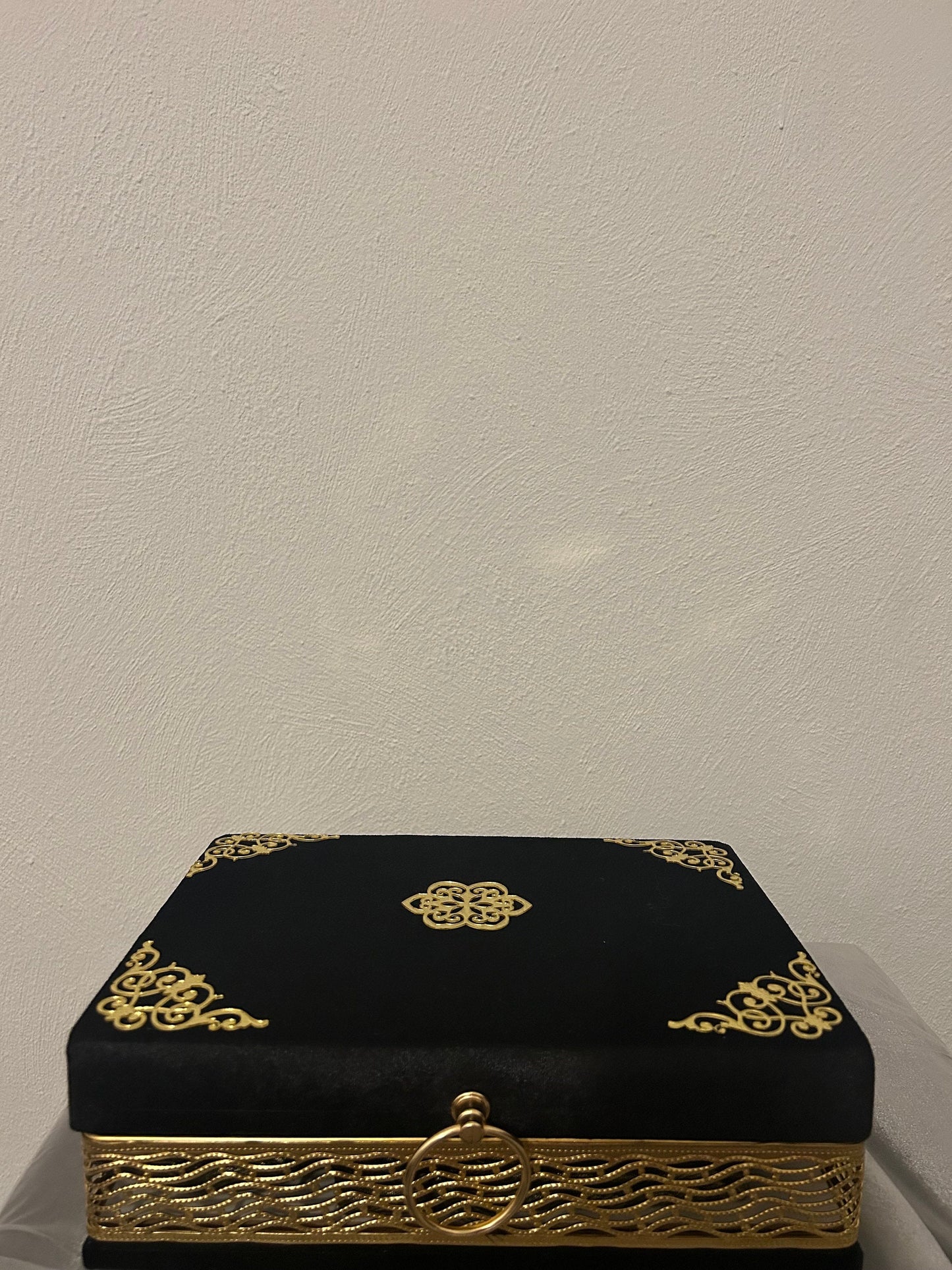 Koran Set Box Set Samt div.Farben Gold Metall Box Edel