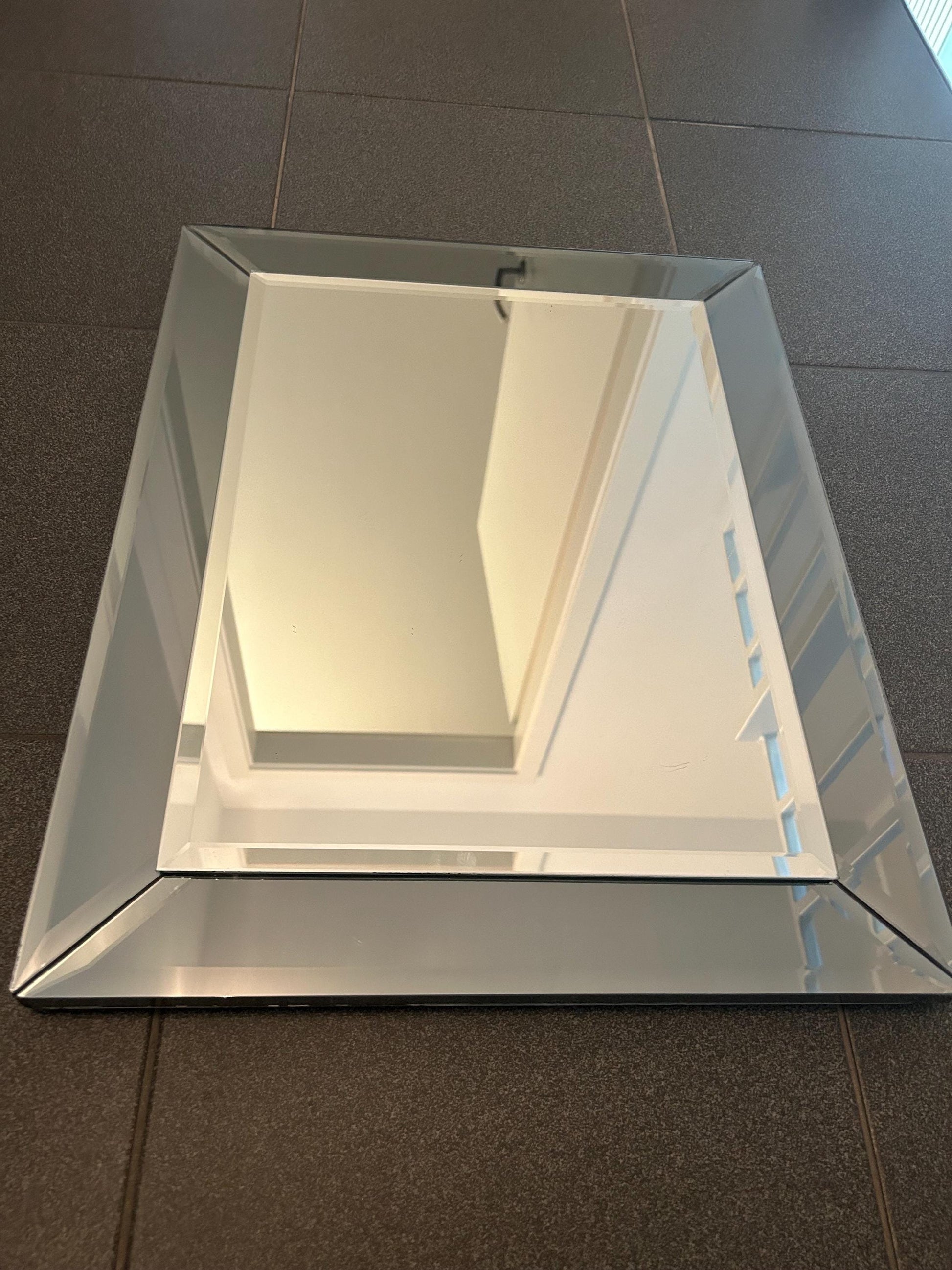 Wandspiegel 40x30cm Glas Silber