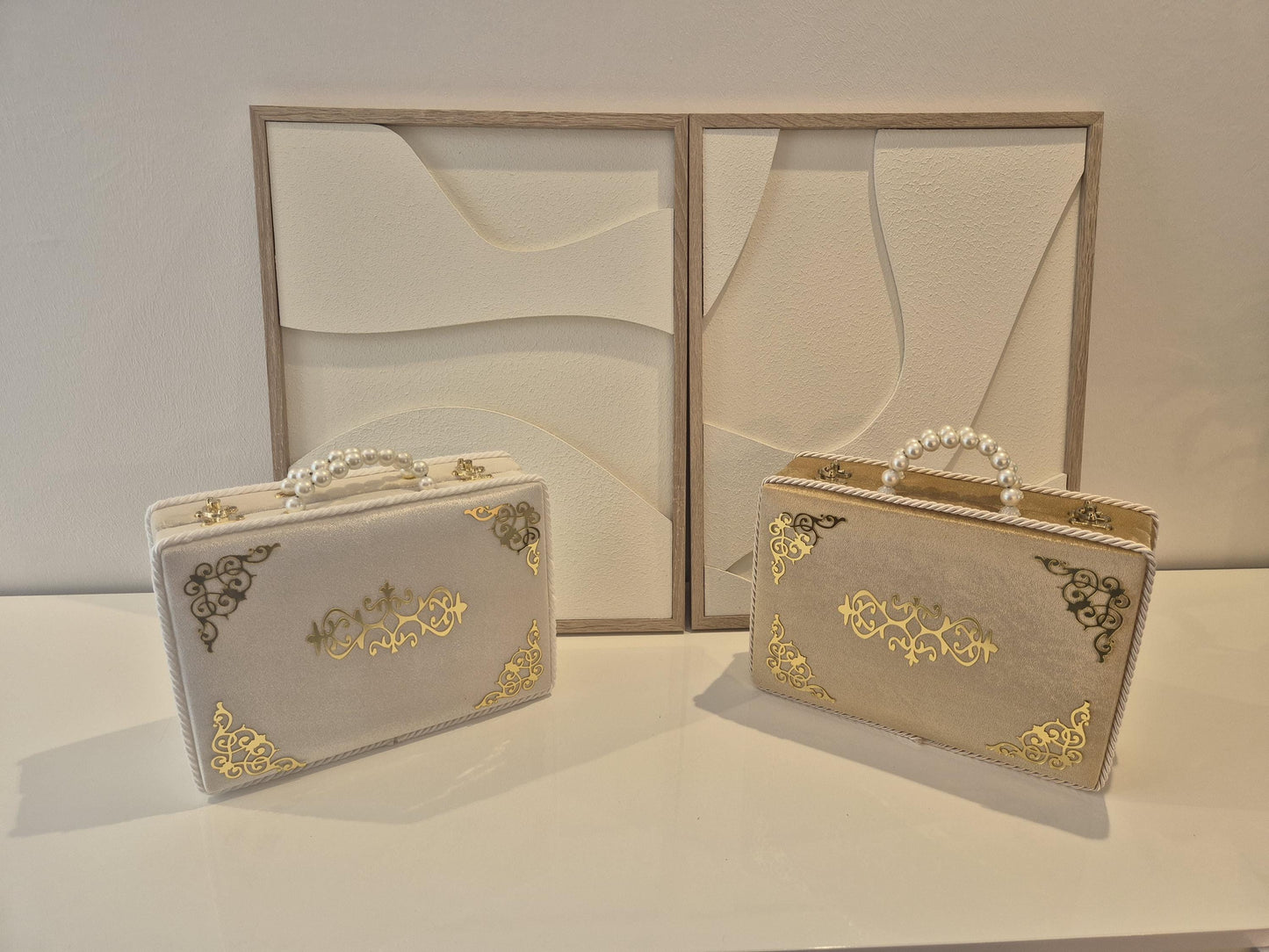 Koran Set Box Islam Geschenkbox in Farbe Gold oder Creme