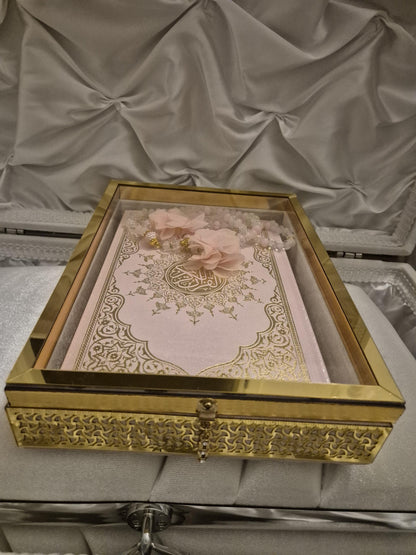 Luxuriöse Geschenkbox mit edlem Koran & Gebetskette – Perfekt für besondere Anlässe