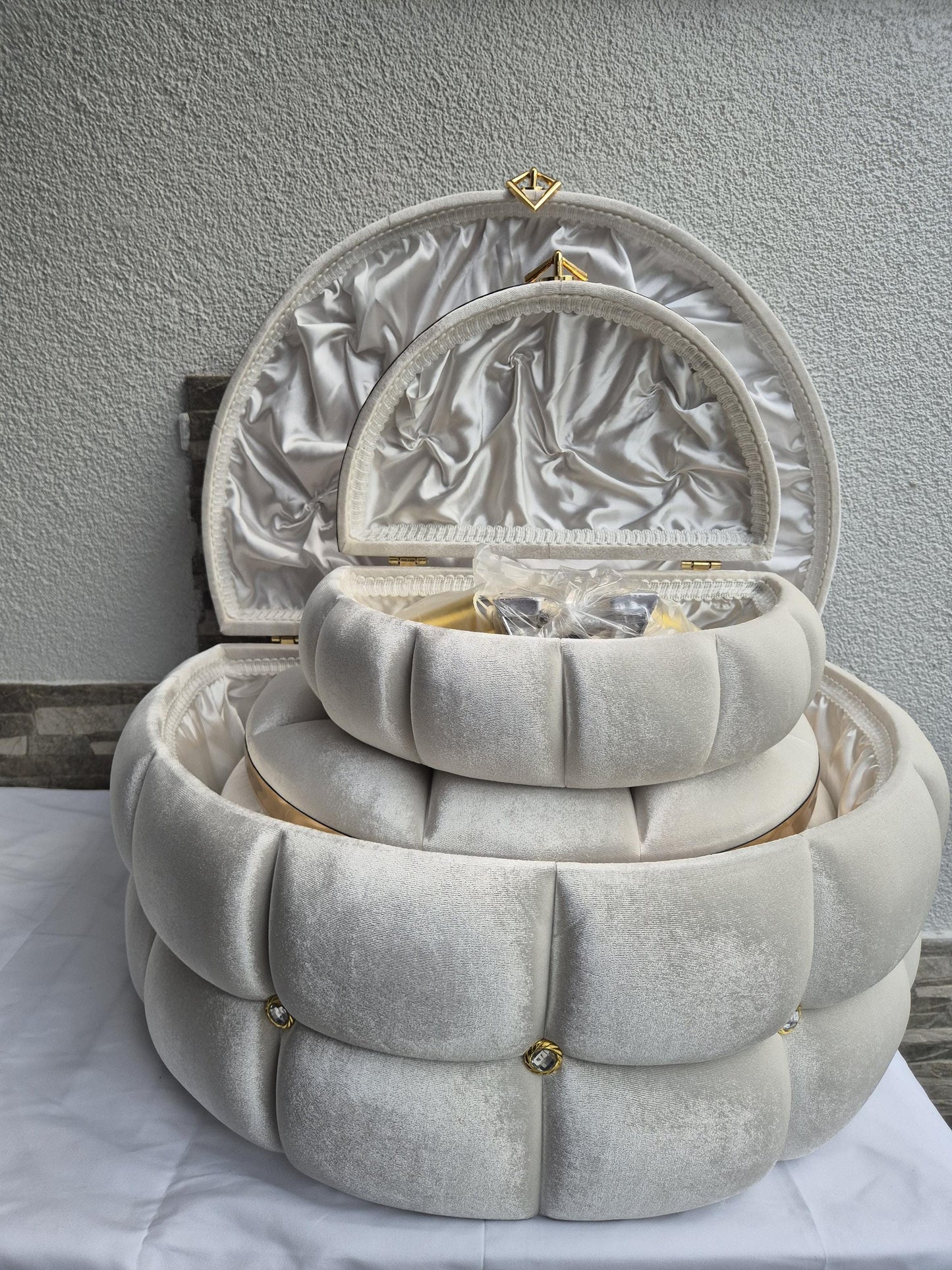 3teiliges Luxus-Boxen Set – Hochzeit Brautaccessoires