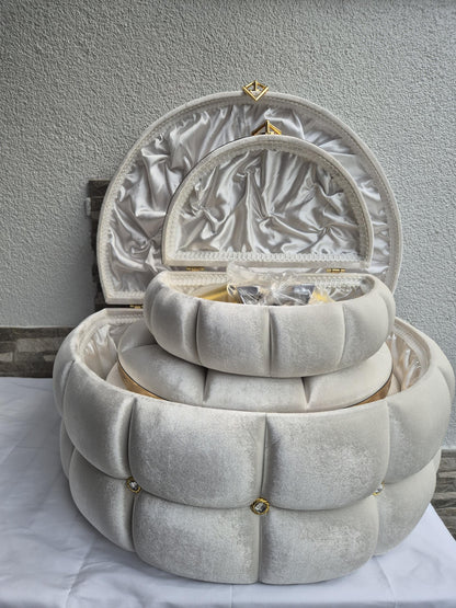 3teiliges Luxus-Boxen Set – Hochzeit Brautaccessoires