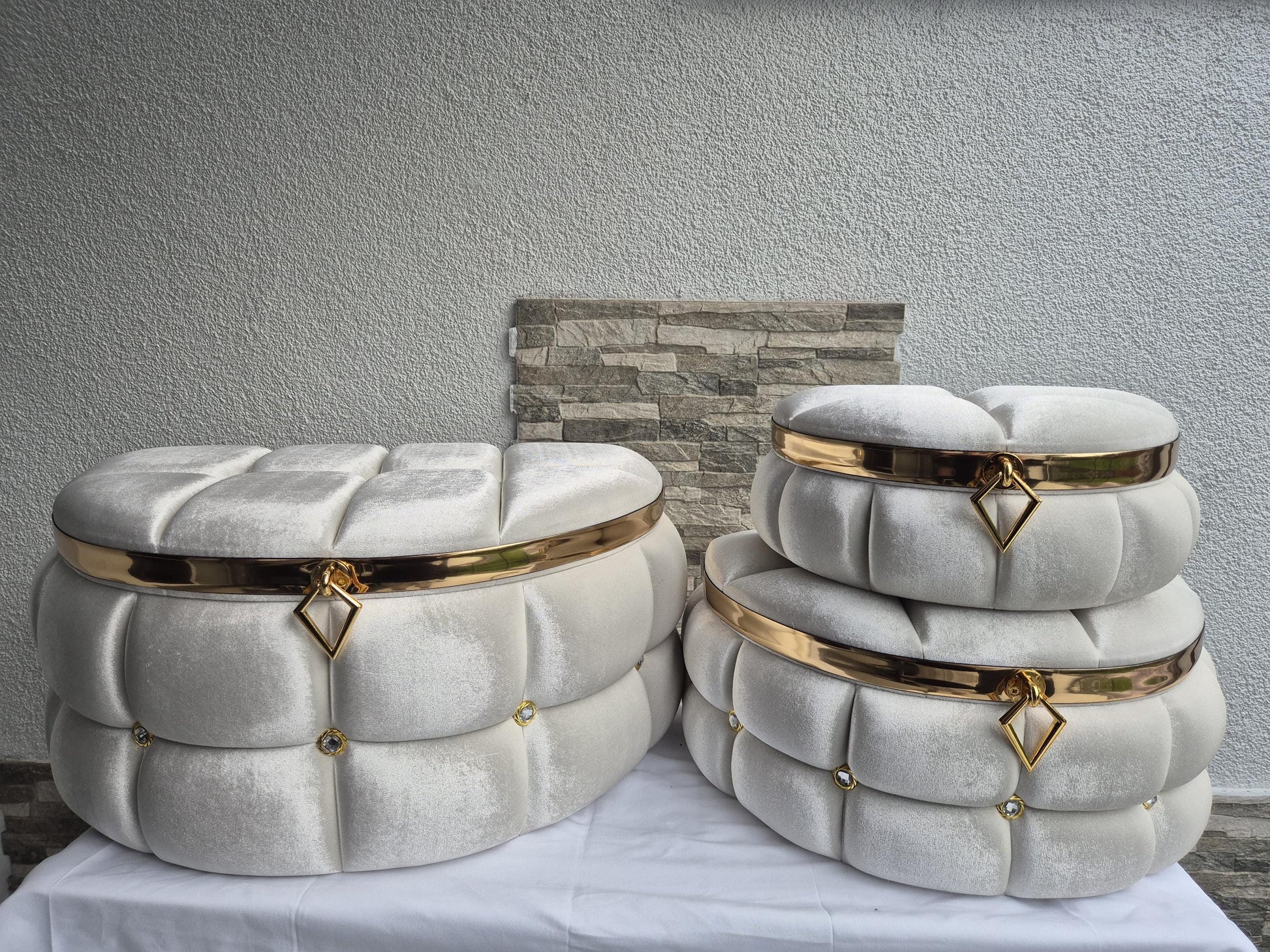 3teiliges Luxus-Boxen Set – Hochzeit Brautaccessoires