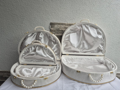 Sandik Bohca Aufbewahrungsboxen 3 Teilig creme