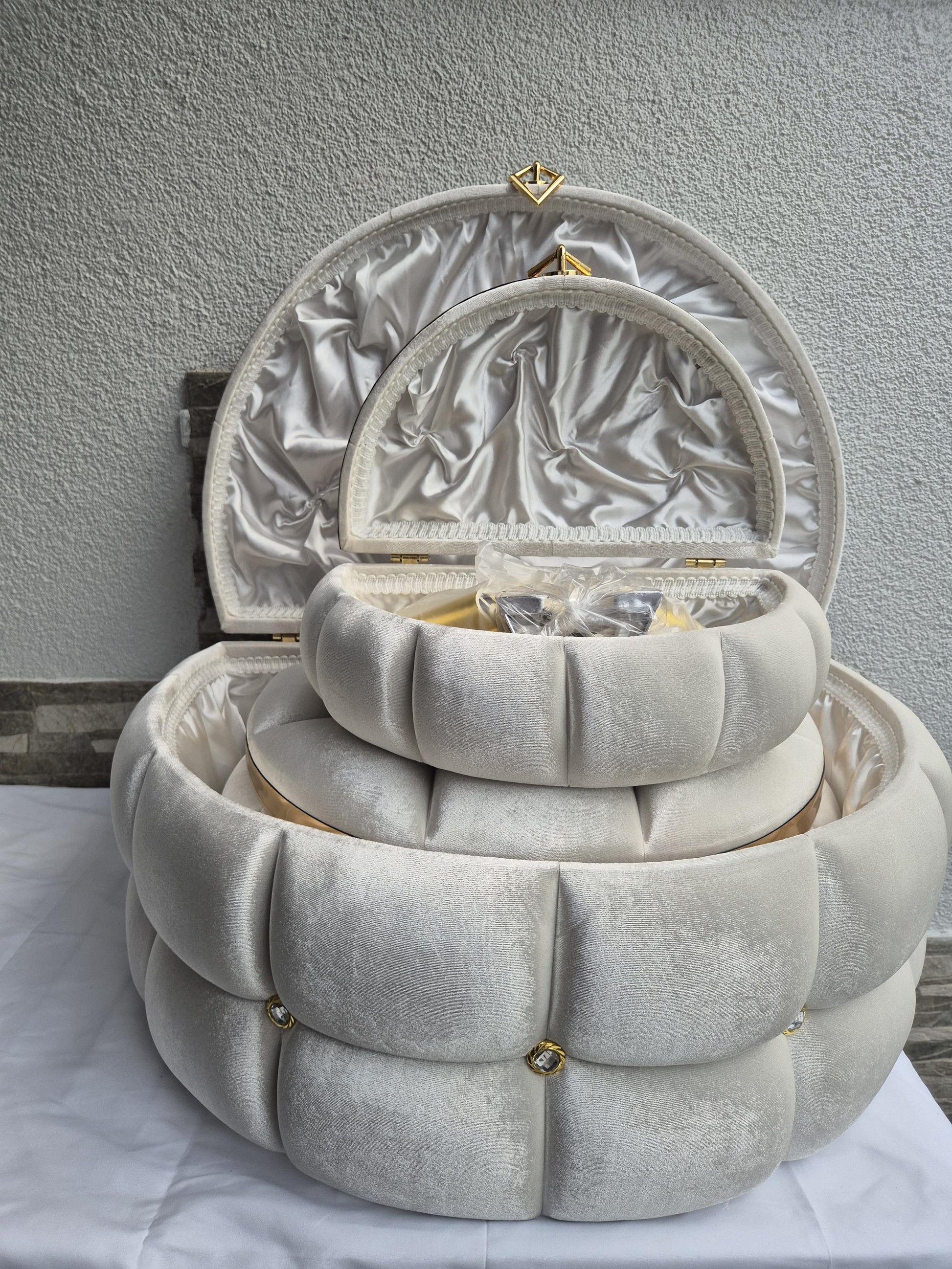 3teiliges Luxus-Boxen Set – Hochzeit Brautaccessoires