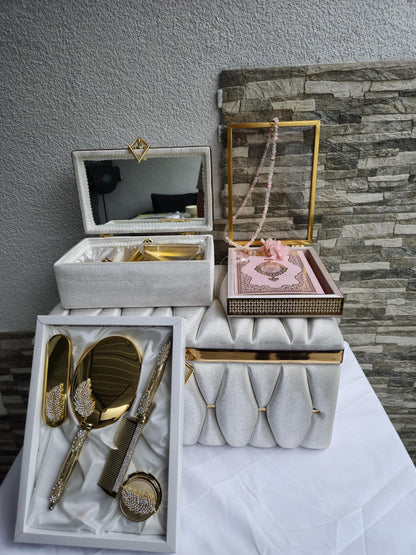 Ceyiz Bohca 3er Sandik +Handspiegelset+Kuran Set 4tlg