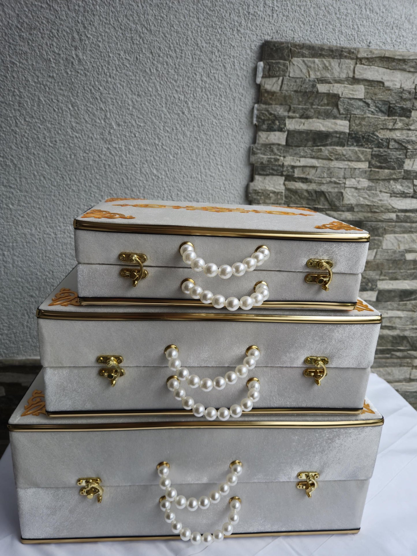 Luxuriöse Schmuckboxen im orientalischen Design – 3-teiliges Set