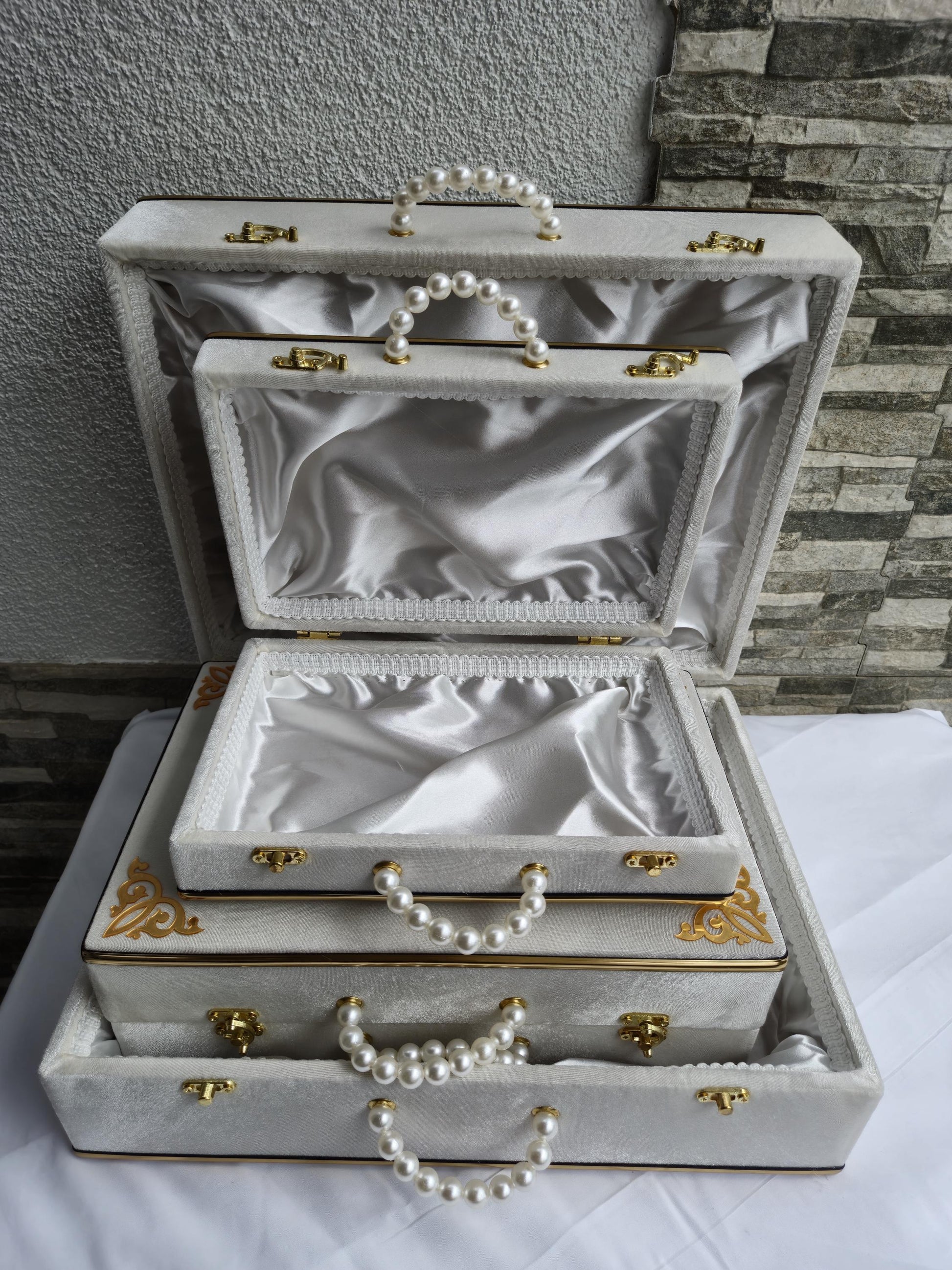 Luxuriöse Schmuckboxen im orientalischen Design – 3-teiliges Set