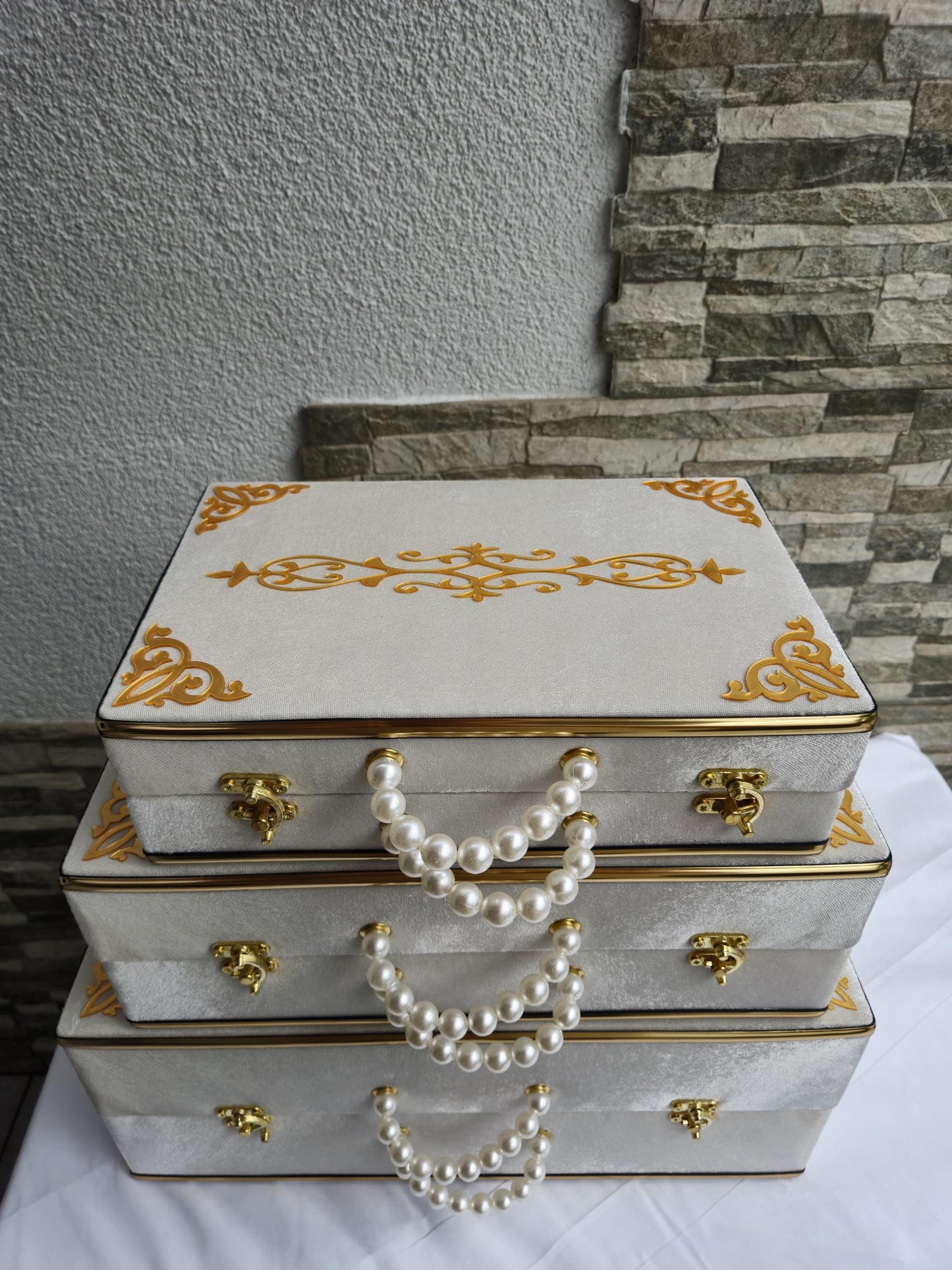 Luxuriöse Schmuckboxen im orientalischen Design – 3-teiliges Set