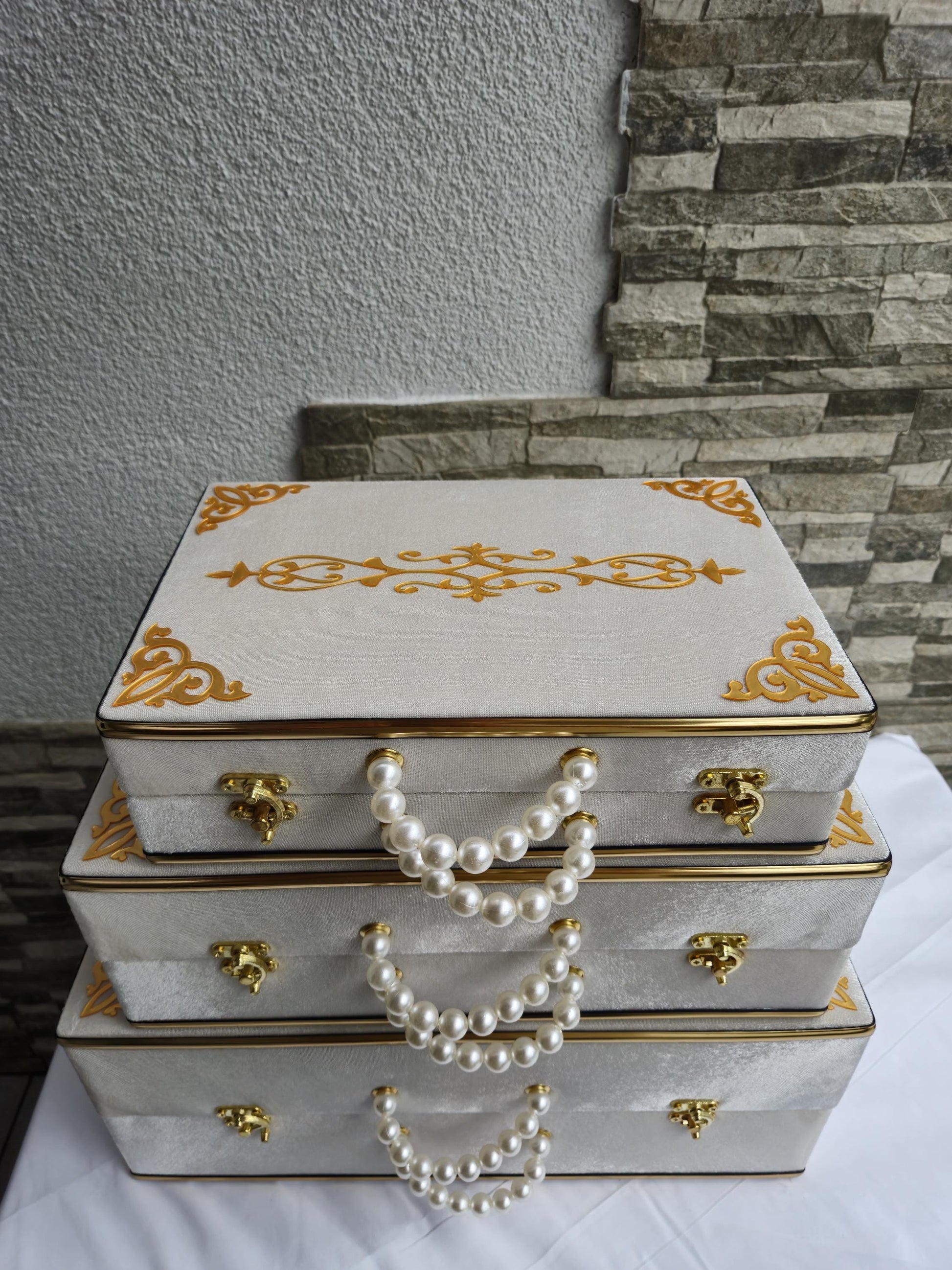 Luxuriöse Schmuckboxen im orientalischen Design – 3-teiliges Set