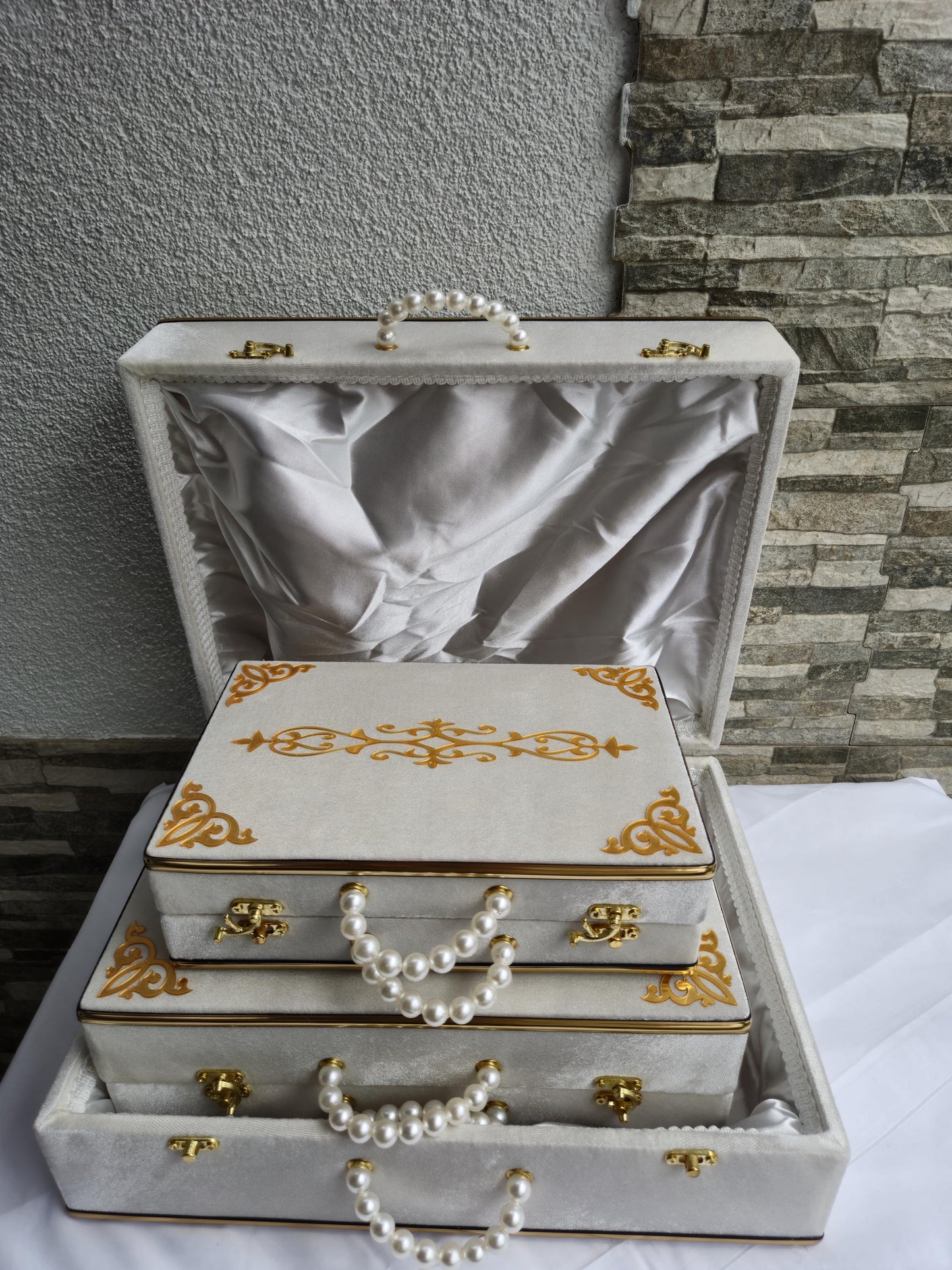 Luxuriöse Schmuckboxen im orientalischen Design – 3-teiliges Set