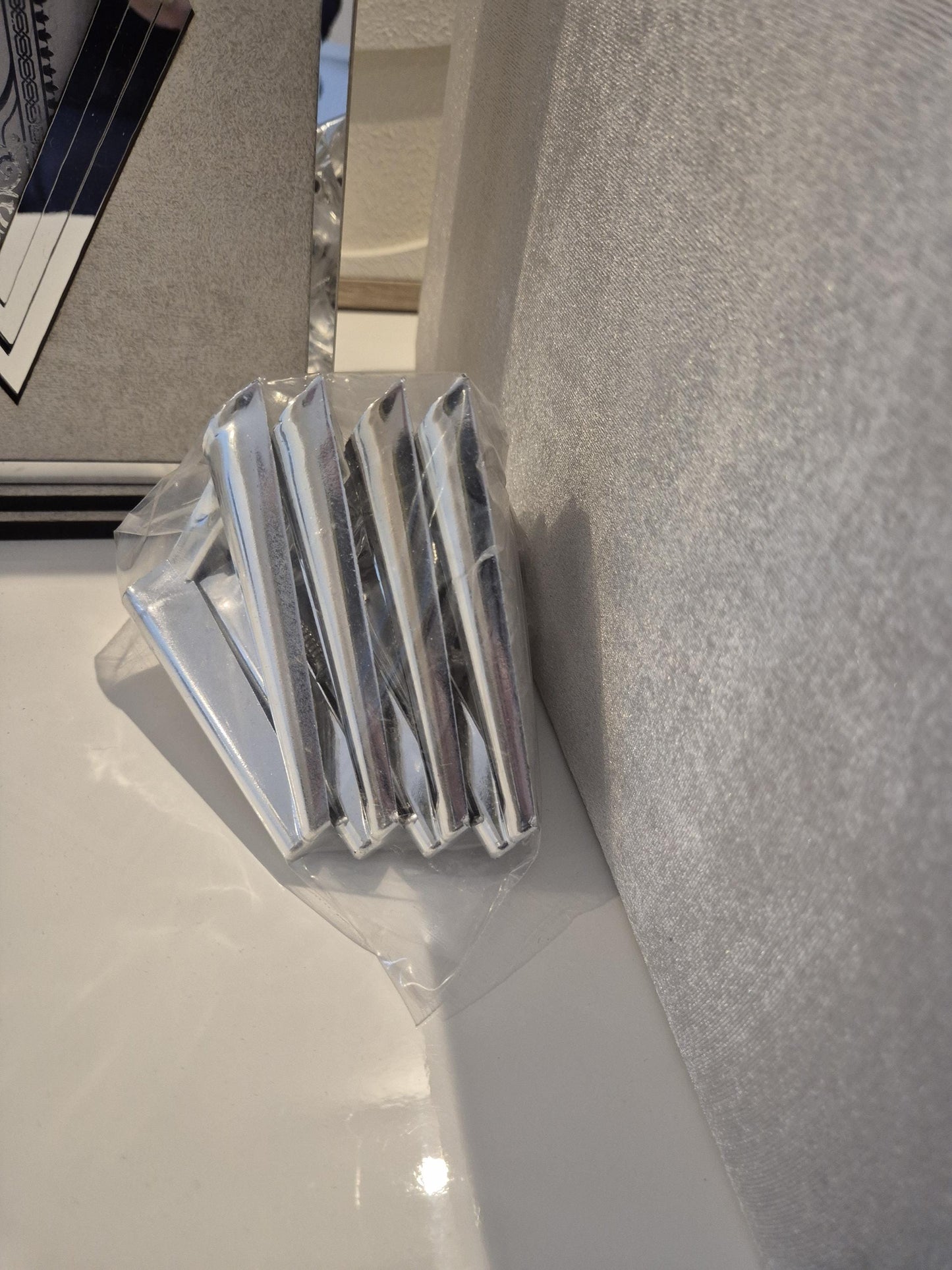 Luxus Hochzeits-Set 3-teilig – Aufbewahrungsboxen, Spiegel-Set Koran-Set | Handgefertigt in Weiß & Silber