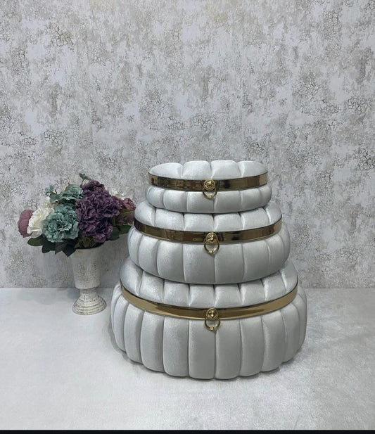 Sandik Bohca Aufbewahrungsboxen 3 Teilig creme