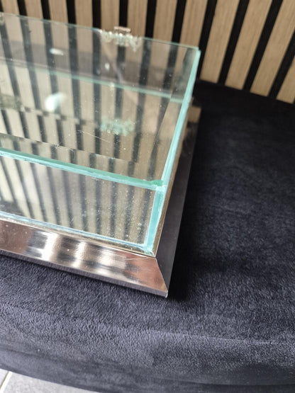 Ceyiz Schocko Schmuck Aufbewahrungsbox mit Deckel Silber restposten b ware top Zustand