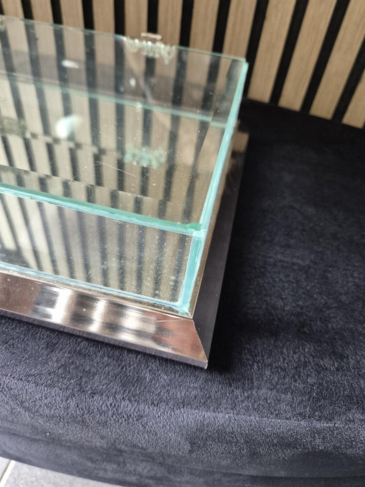 Ceyiz Schocko Schmuck Aufbewahrungsbox mit Deckel Silber restposten b ware top Zustand