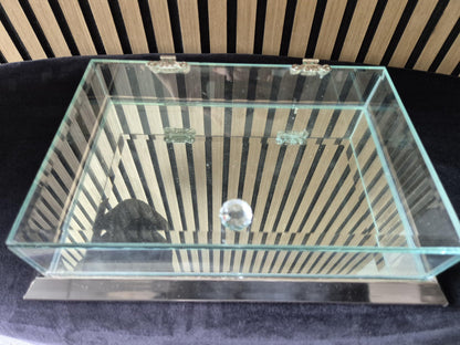 Ceyiz Schocko Schmuck Aufbewahrungsbox mit Deckel Silber restposten b ware top Zustand