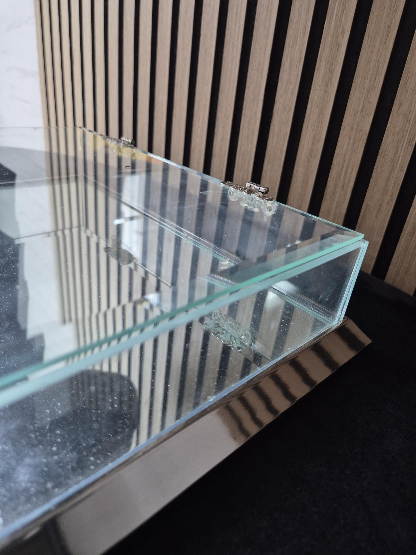 Ceyiz Schocko Schmuck Aufbewahrungsbox mit Deckel Silber restposten b ware top Zustand