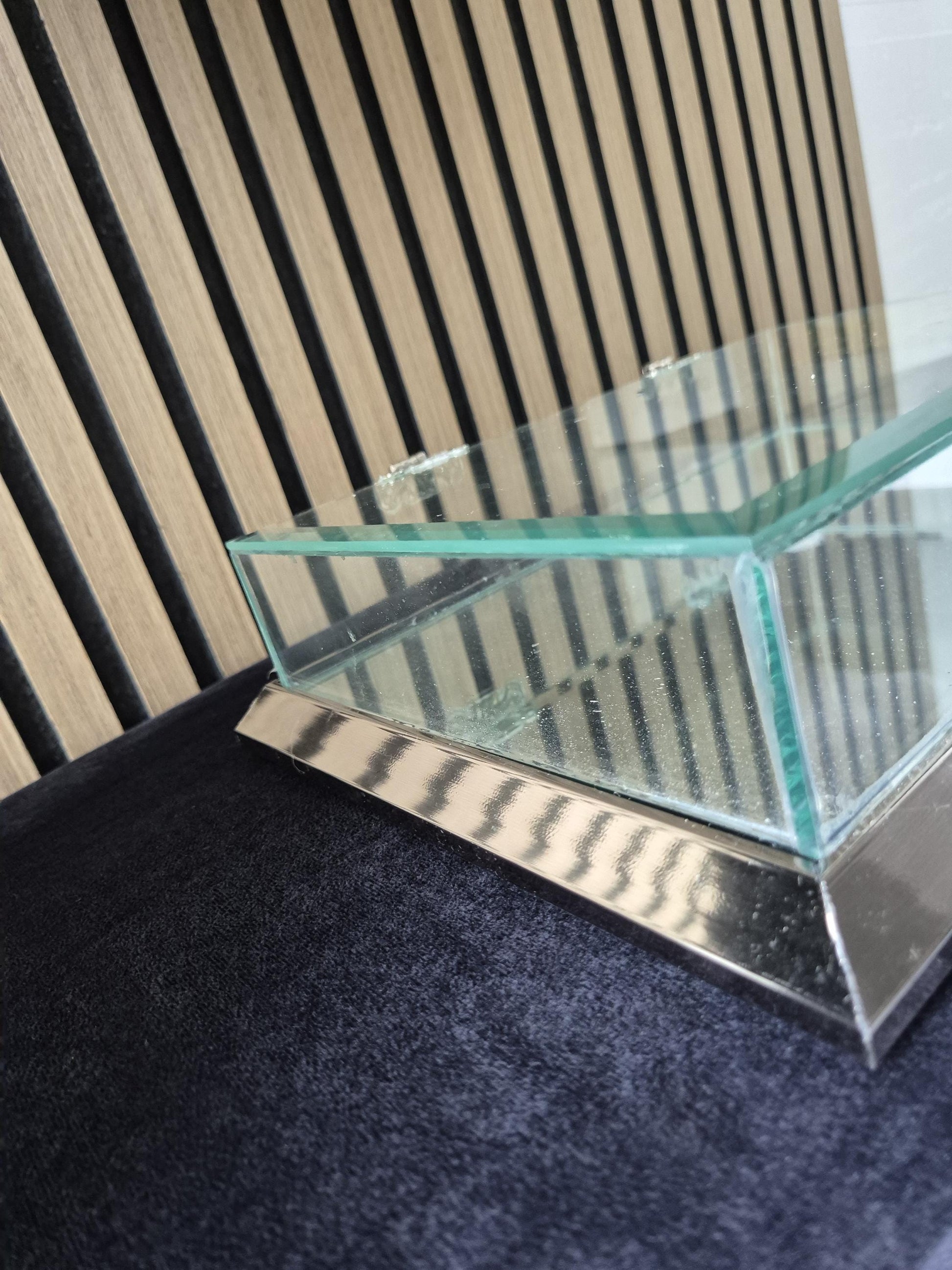 Ceyiz Schocko Schmuck Aufbewahrungsbox mit Deckel Silber restposten b ware top Zustand