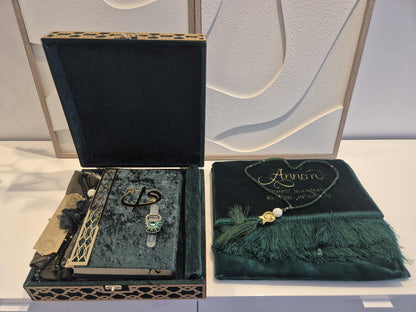 Koran Set Box Islam Geschenkbox in Farbe Grün Set