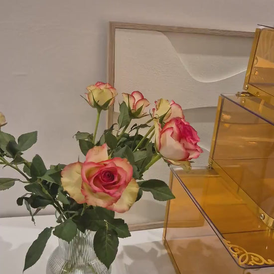 Luxus Plexiglas Geschenkboxen  3teiliges Set in Goldoptik