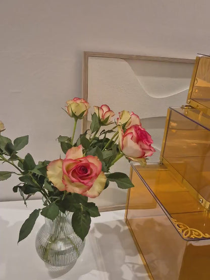 Luxus Plexiglas Geschenkboxen  3teiliges Set in Goldoptik