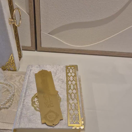 Wunderschönes Geschenkset mit Koran  Ideal für Mevlid, Geburt, Hochzeit oder besondere Anlässe