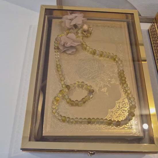 Luxuriöse Geschenkbox mit edlem Koran & Gebetskette – Perfekt für besondere Anlässe